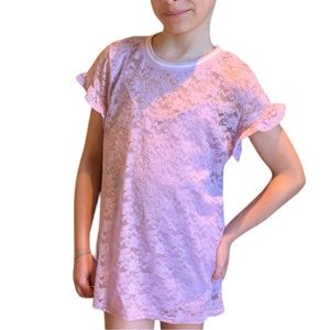 On S’en Fout Des Garçons Lilac Lace Top with Slip Size 16